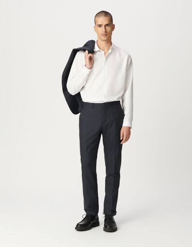 Marineblaue Herrenanzughose 100 % Wolle - IKKS