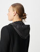 Manteau drap de laine à capuche femme-6