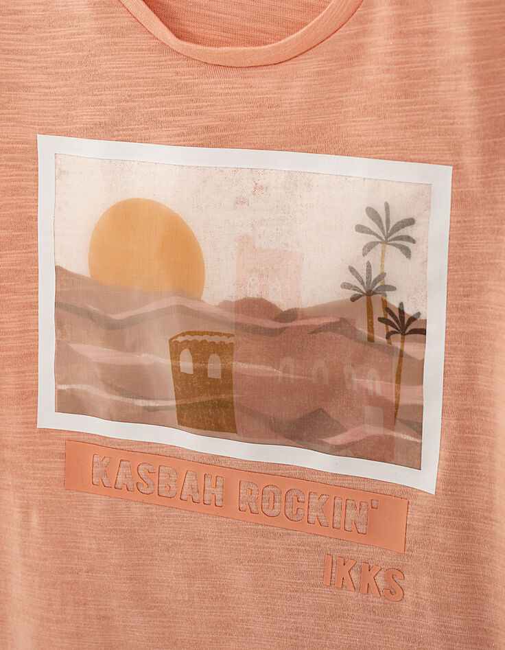 Camiseta rosa pálido visual desierto niña-2