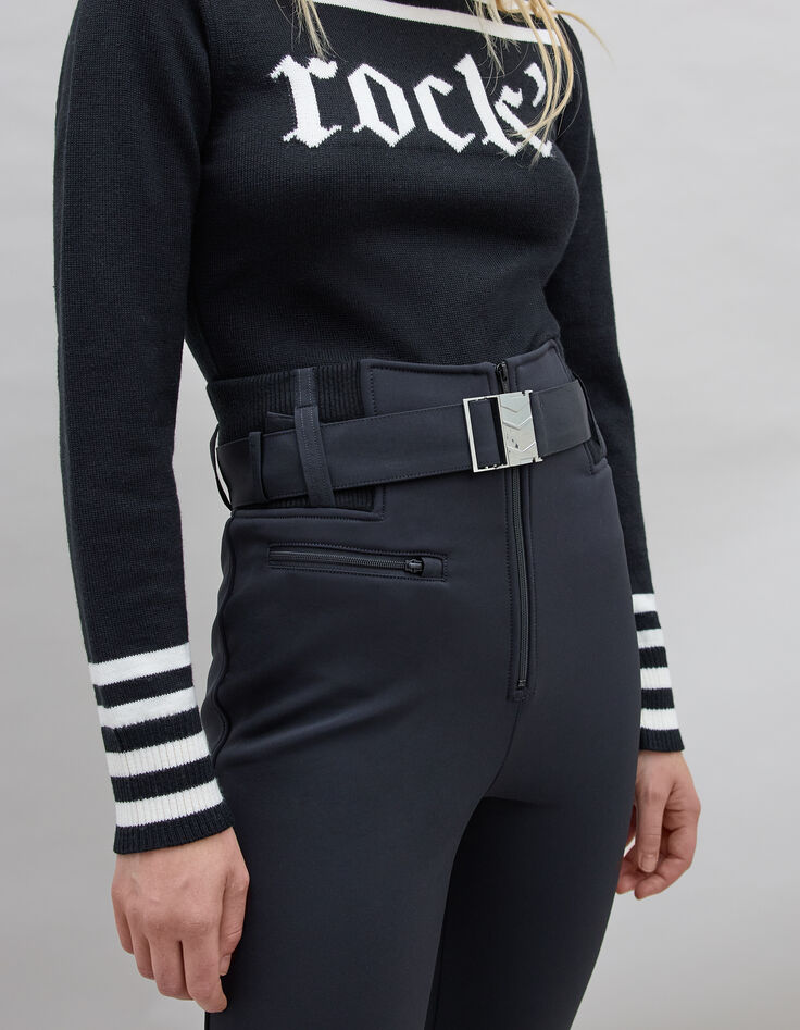 Women's black IKKS x DUVILLARD ski pants-4