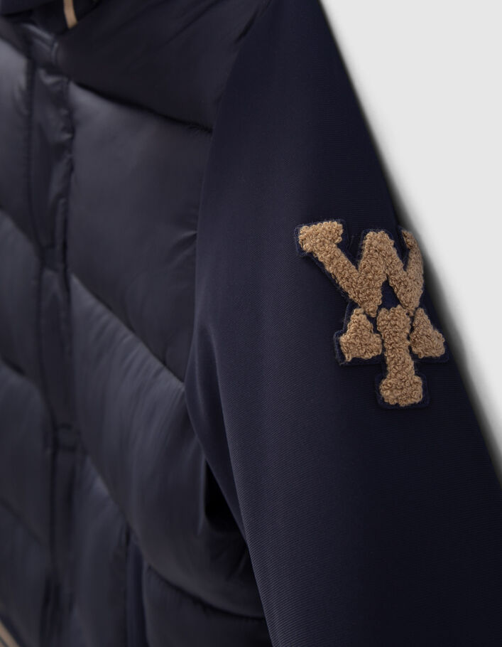 Marine pufferjas twee materialen baseballjackstijl jongens-5