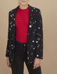 Veste de costume noire imprimé fleurs multico I.Code-2
