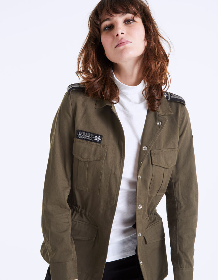 Parka saharienne à capuche amovible femme-1