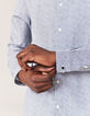 Camisa SLIM índigo mini-anclas Hombre-5
