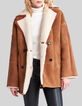 Women’s cognac Canadian-style shearling leather coat-3