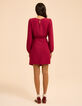 Robe manches longues rose &agrave; nouer c&ocirc;t&eacute; I.Code-4