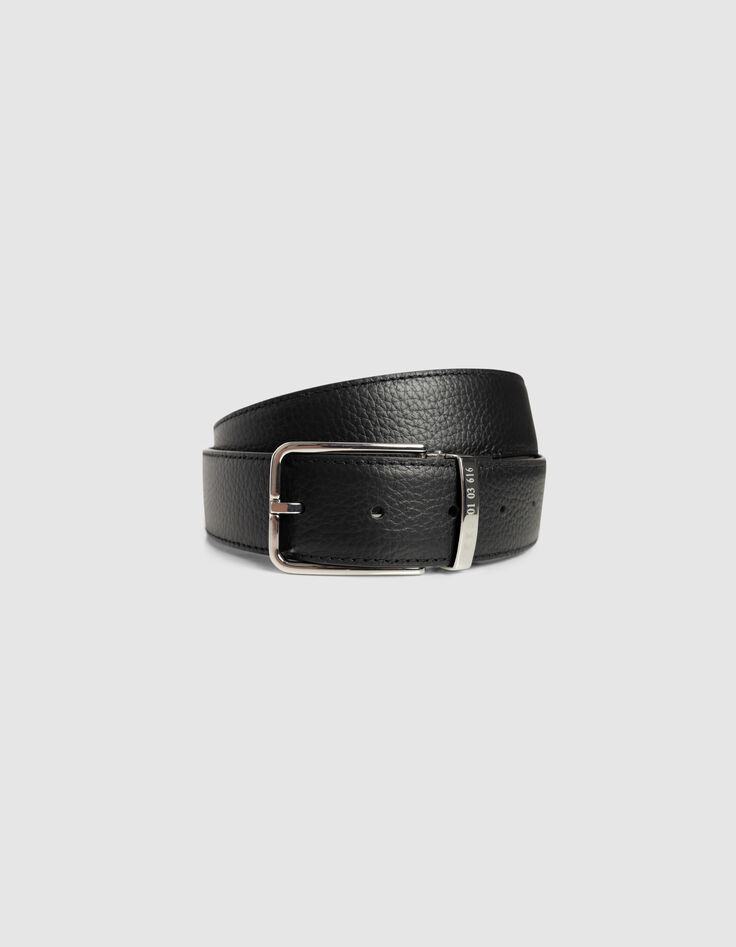 Ceinture réversible noire et marron cuir Homme-1