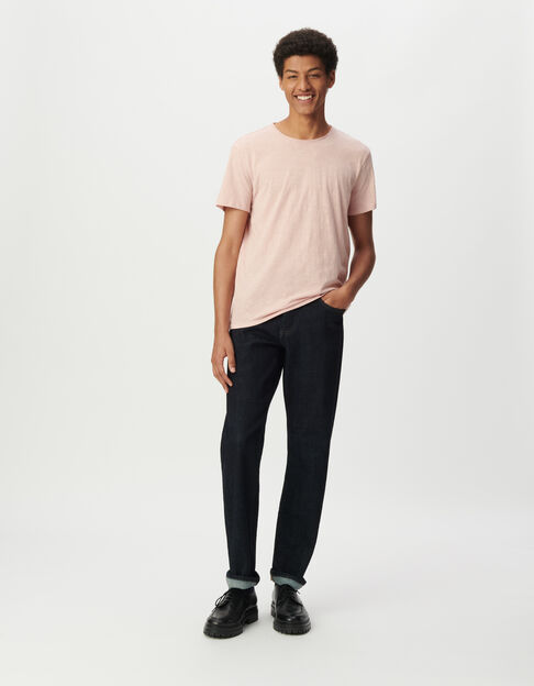 T-shirt L'Essentiel rose coton bio col rond Homme - IKKS