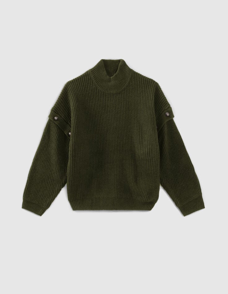 M&auml;dchenstrickpullover mit Fledermaus&auml;rme-2