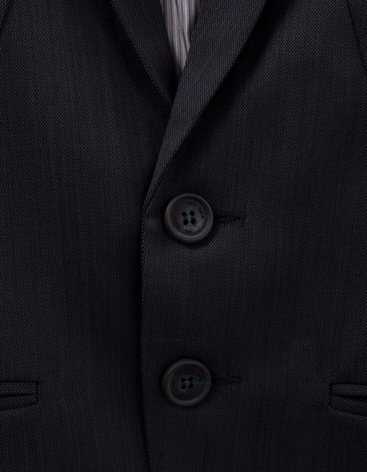 Boys' navy semi-plain suit jacket-6