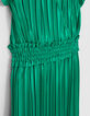 Vestido largo verde plisado niña-7