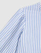 Blouse rayures bleues col dentelle et basque fille-6