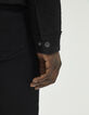 Men’s black nubuck leather jacket-2