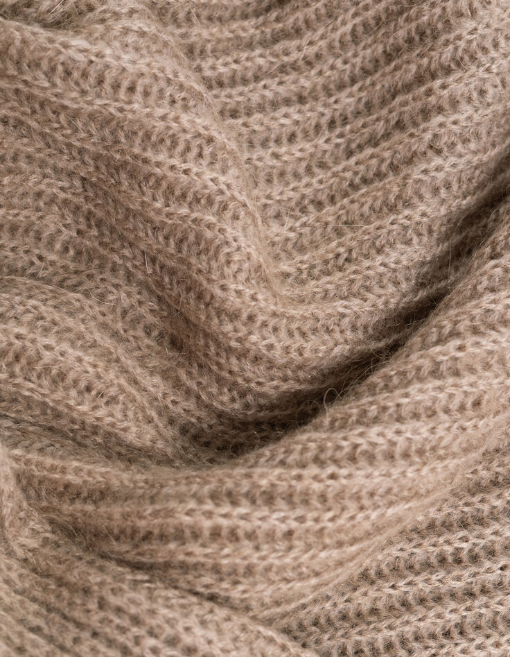 Sesame knit sweater with lurex details Women's neckline-7