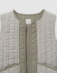 &Auml;rmellose, wendbare Weste in Khaki und Gingham M&auml;dchen-2