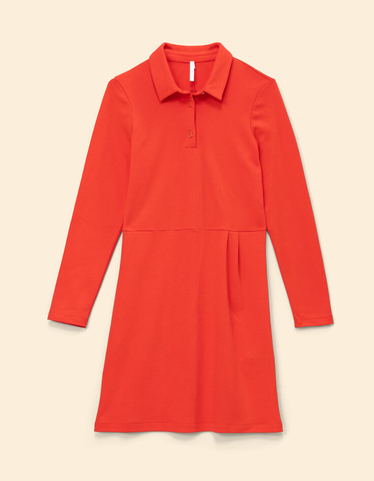 Robe rouge col chemise maille I.Code-7