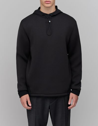 Sudadera con capucha de neopreno negro EASY CARE Homme - IKKS