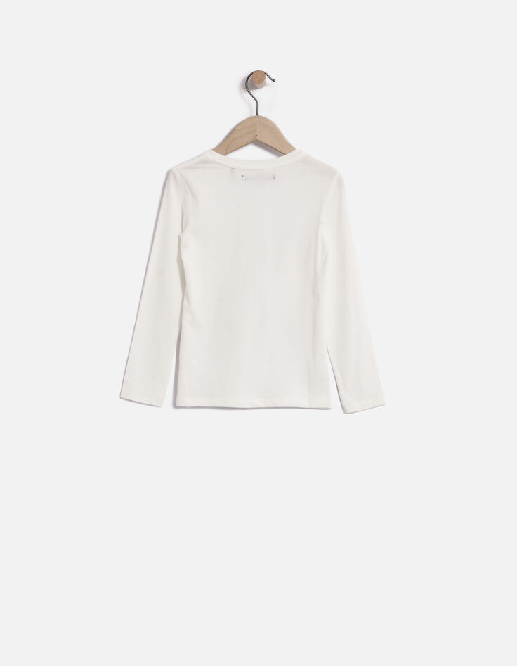 Tee-shirt blanc fille-2