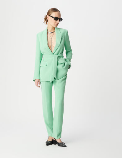 Grüne Anzugjacke aus recyceltem Polyester für Damen - IKKS