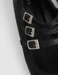 Ballerines noires cuir effet poulain 3 boucles Femme-5