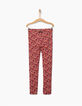 Leggings réversible orange imprimé et navy fille-5