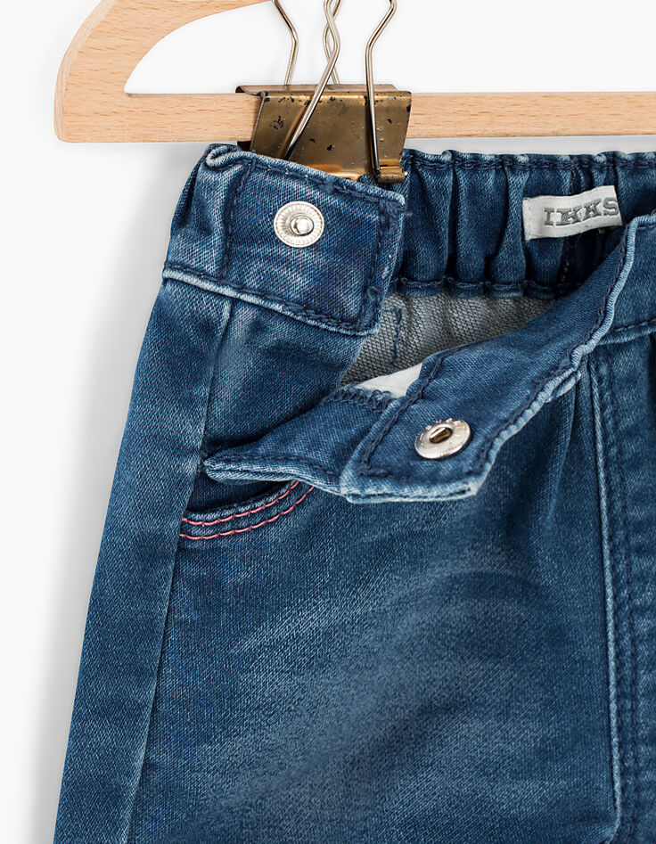 Short azul el&eacute;ctrico de punto knitlook beb&eacute; ni&ntilde;a-3