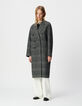 Abrigo largo gris cuadros botonadura cruzada mujer-2