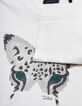 Visueel ecru vlinder-panter meisjes-T-shirt-5