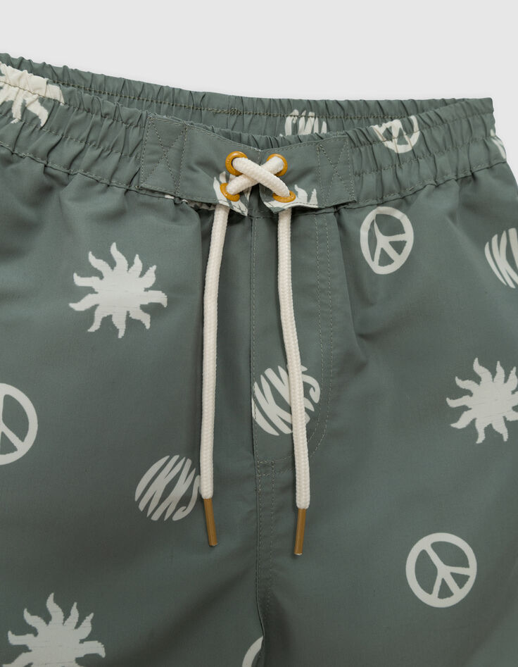 Kaki zwemshort maxi motieven jongens-2