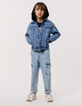 Blouson en jean bleu capuche amovible garçon-1