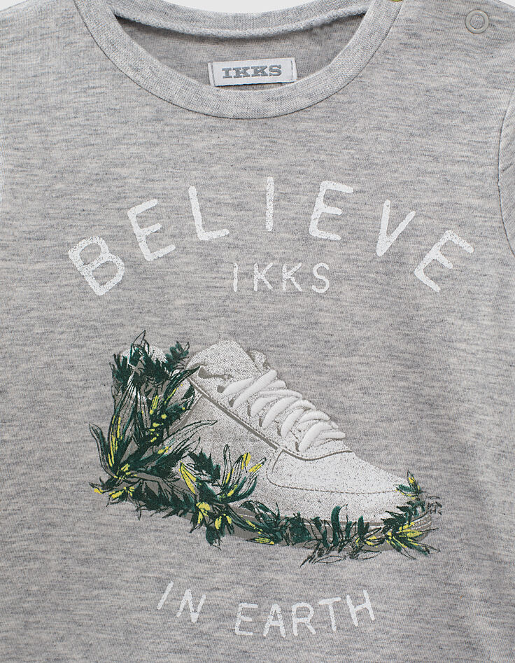 T-Shirt mit Basketball- und Blätterprint für Babyjungen -2