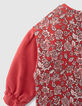 Sudadera rojo bimaterial estampado espalda bebé niña-3