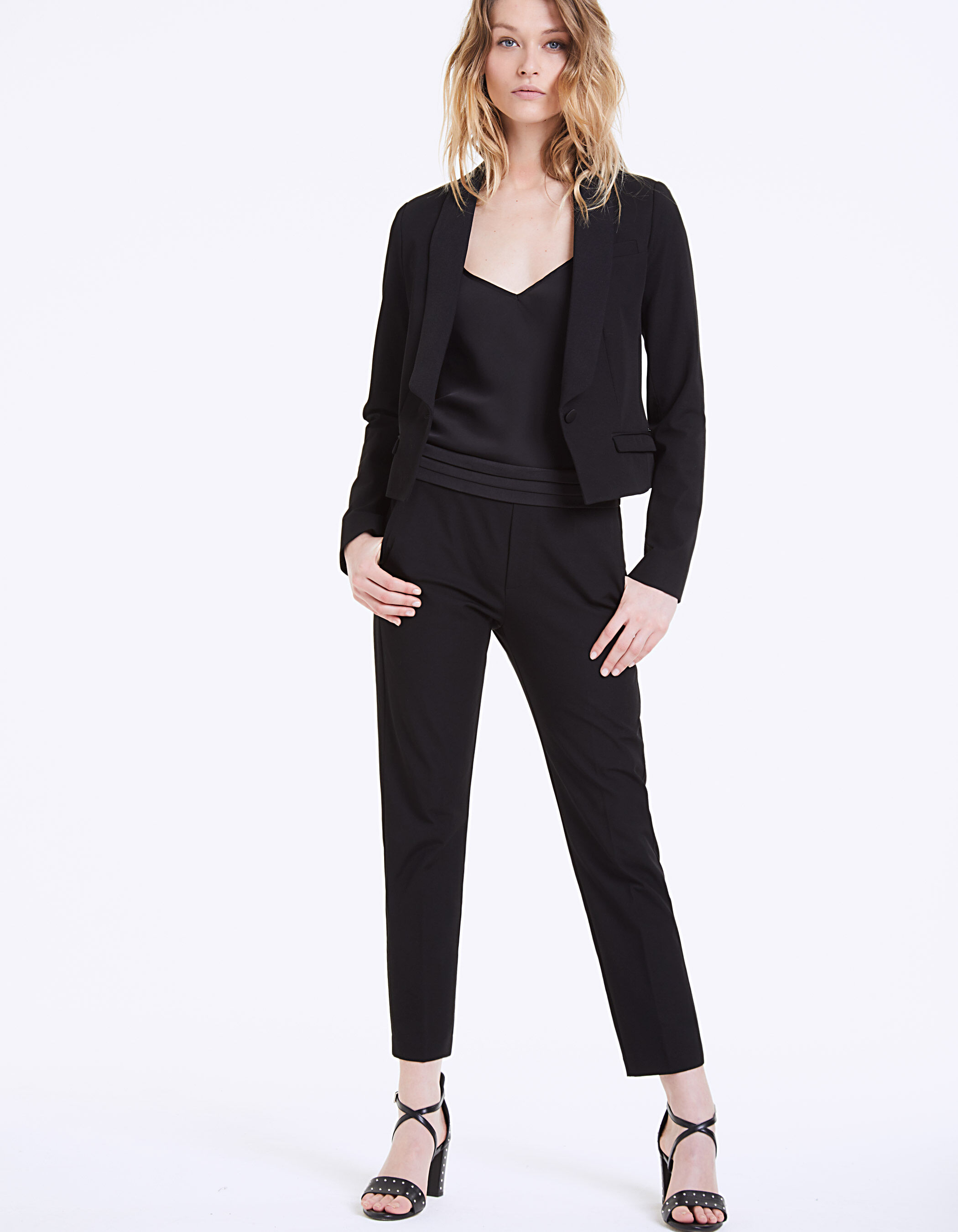 Womens stretch online cropped trousers