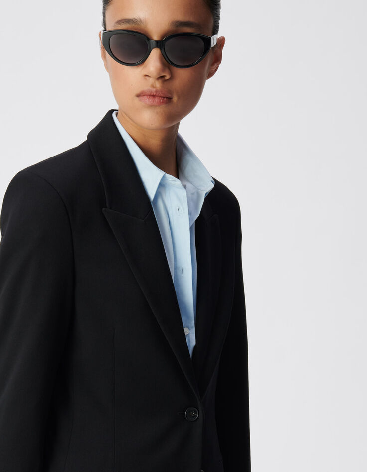 Ausgestattete schwarze Anzugjacke f&uuml;r Damen-4