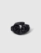 Zwarte scrunchie elastisch met strik meisjes-2
