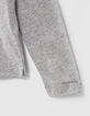 Polo gris medio reciclado cuello trampantojo hombre-6