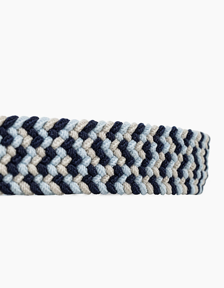 Cinturón índigo, blanco y azul trenzado niño -4 Cinturón índigo, blanco y azul trenzado niño -4