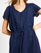 Vestido marino con tiras encaje-5