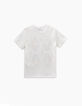 Camiseta blanco roto con 4 calaveras niño -3