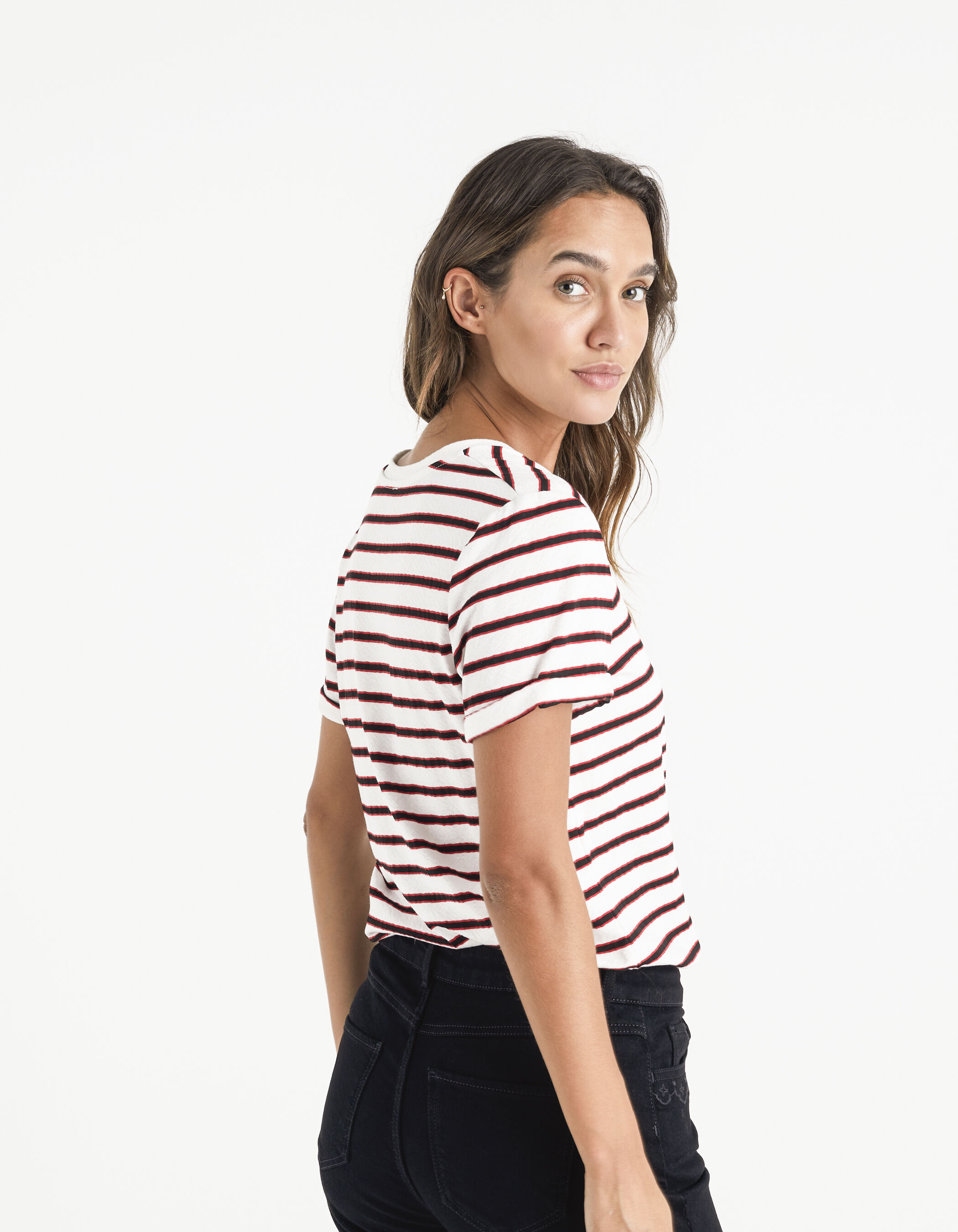 Off white deals striped t shirt