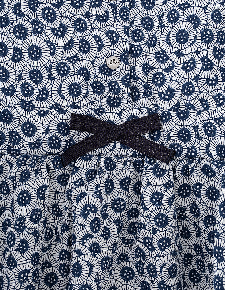 Robe navy imprimé fleurs aquatiques fille-5 Robe navy imprimé fleurs aquatiques fille-5