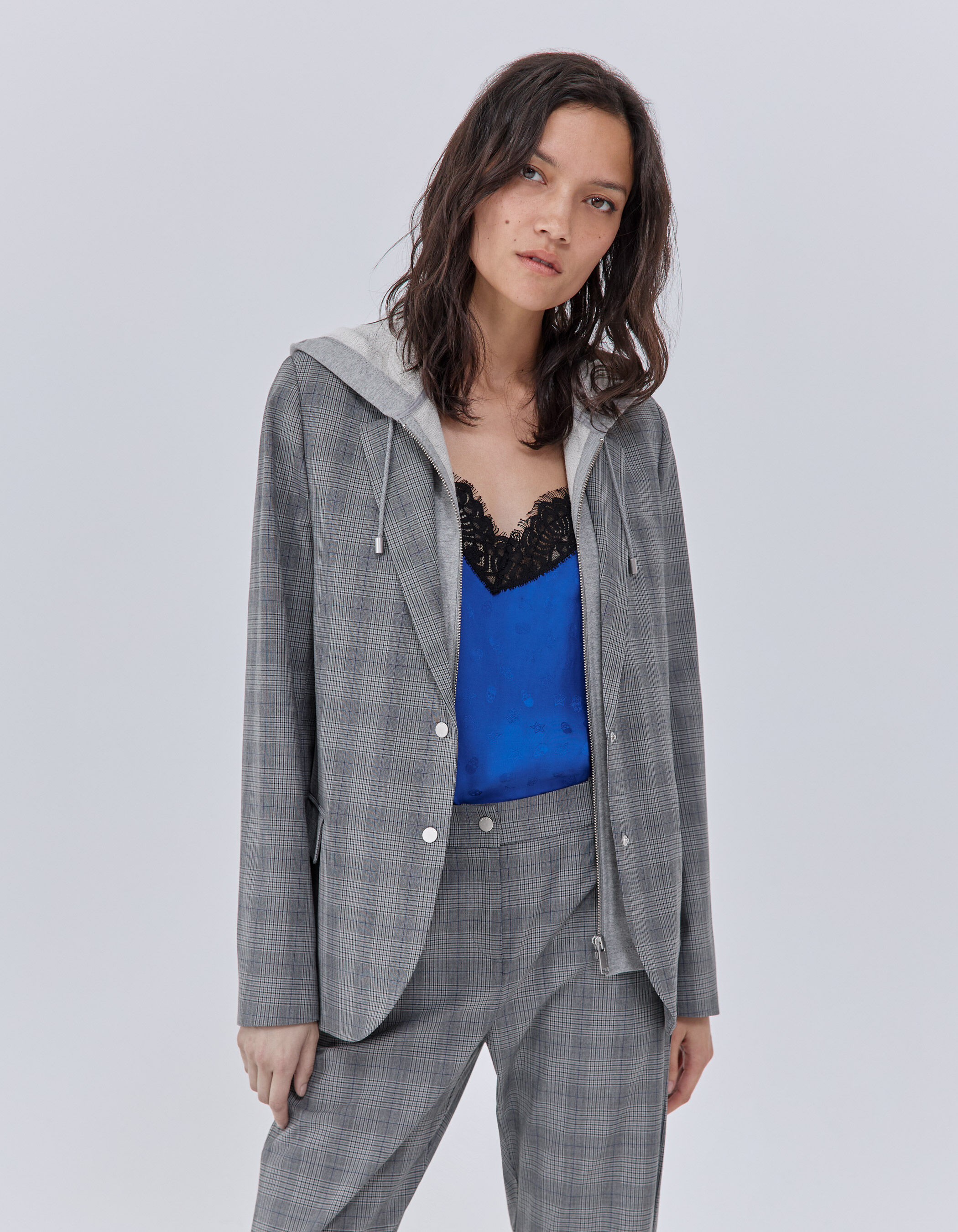 Traje cuadros best sale zara mujer