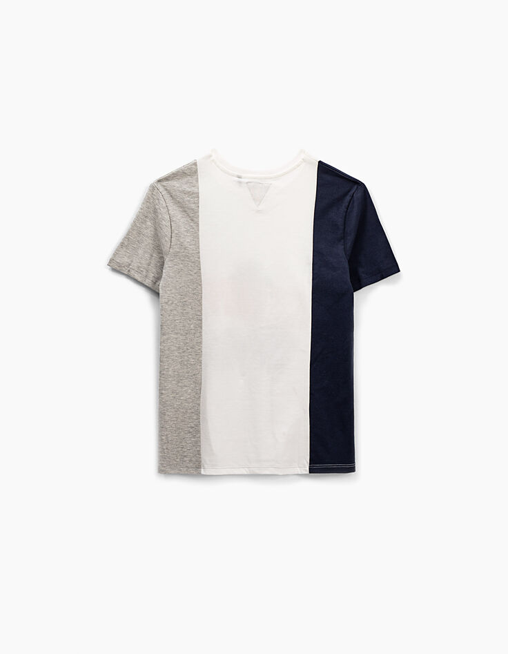 Dreifarbiges Jungen-T-Shirt mit Palmen -3