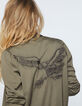 Bombers kaki en satin réversible visuel brodé dos femme-4