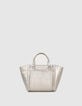 Shopper 1440 Medium silver leer Dames-2