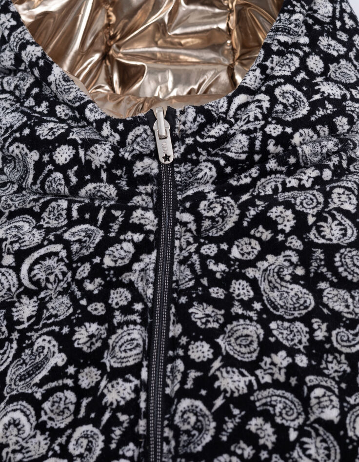 Plumas reversible dorada y terciopelo niña-11