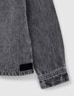 Gemêleerd antracietgrijs jeanshemd jongens  -5