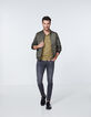 Polo kaki jacquard chevrons Homme-6