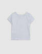Wit T-shirt fijne blauwe strepen meisjes-4