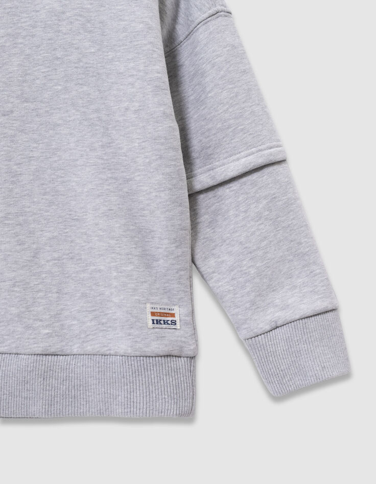 Boys’ grey hoodie with XL image on back-6